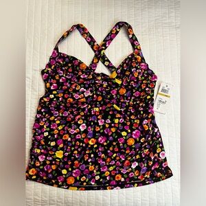 Anne Cole Swimwear floral Multicolor Tankini Beach Resort Floral